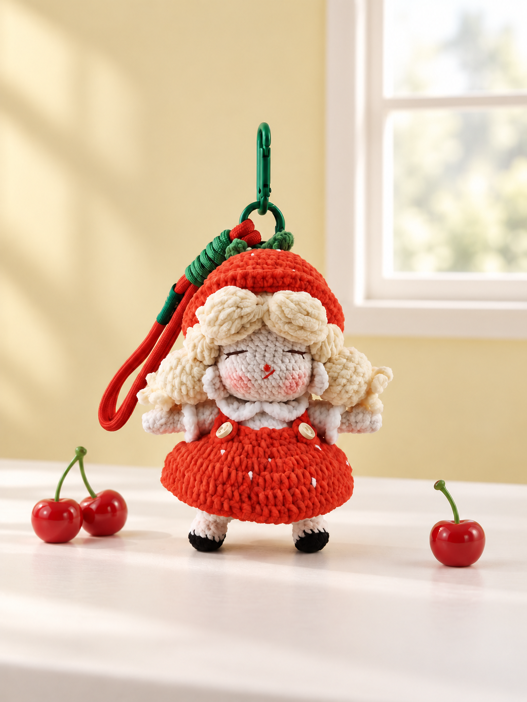Sweet Cherry Handmade Crochet Doll