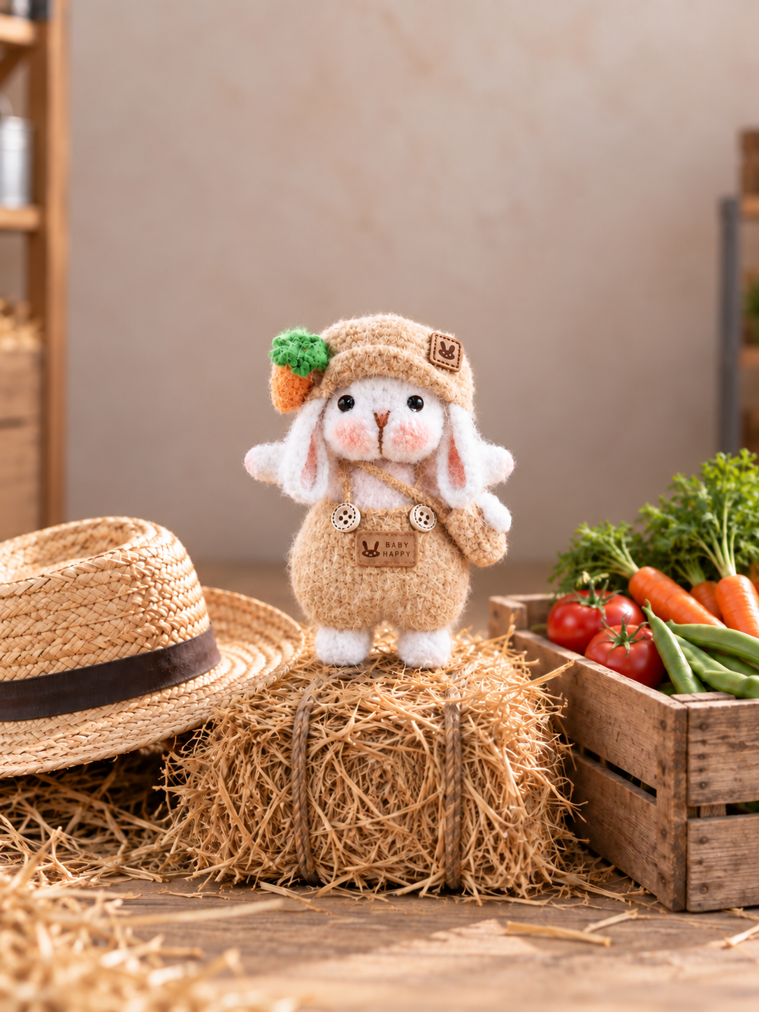 Little Carrot Farmer Bunny